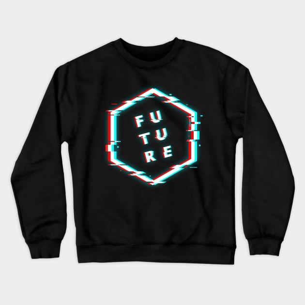 FUTURE POLYGON GLITCH Crewneck Sweatshirt by BELLASOUND